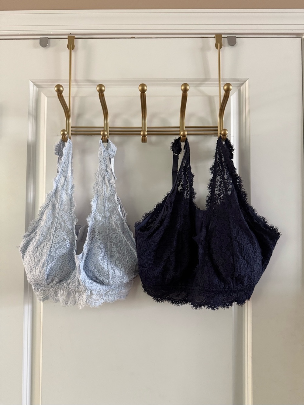 aerie Lace Bralette Duo in Light Blue and Navy